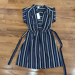 New with tags Navy and white striped dress